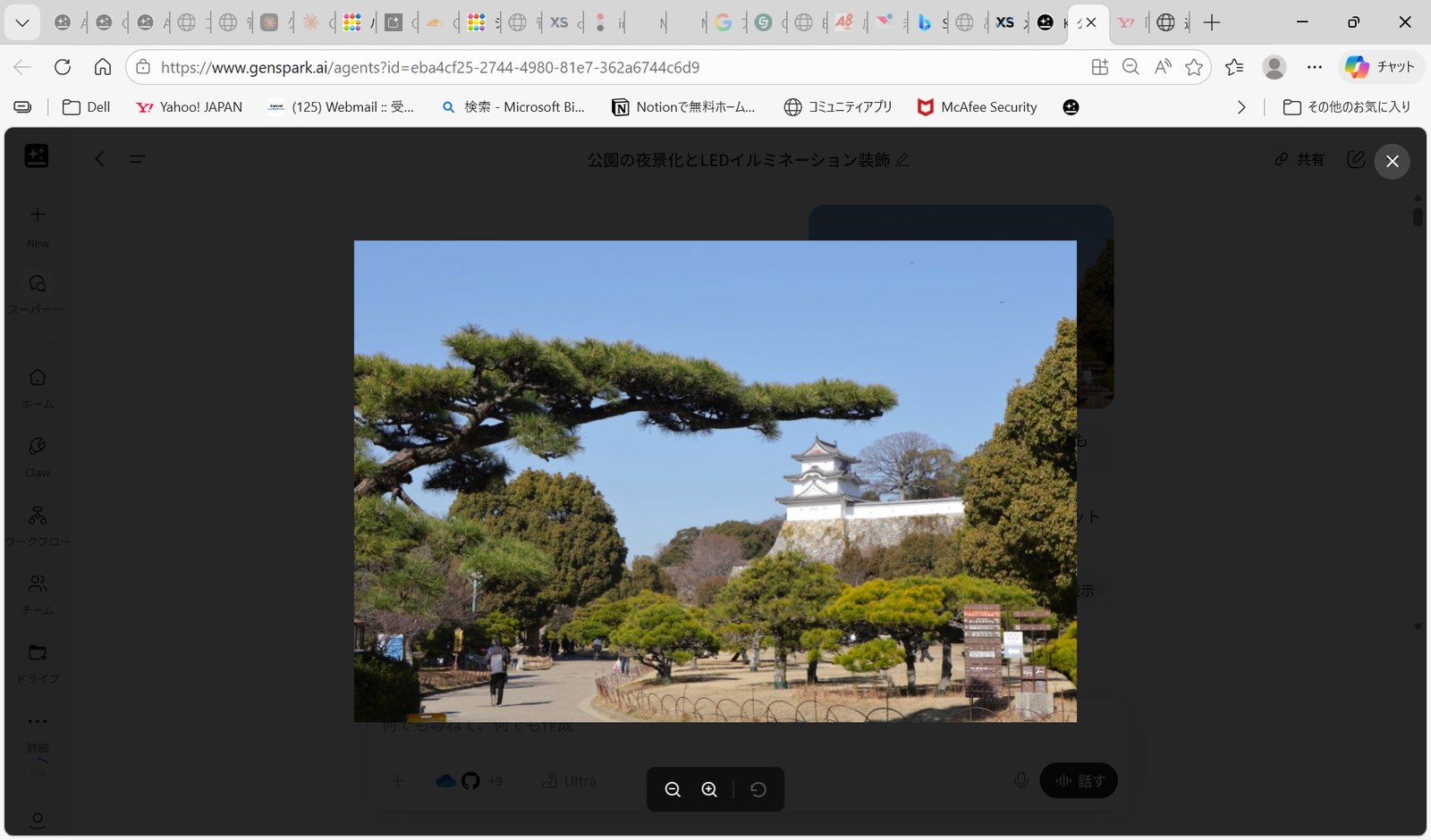 LEDイルミネーション設置予定地（昼景）