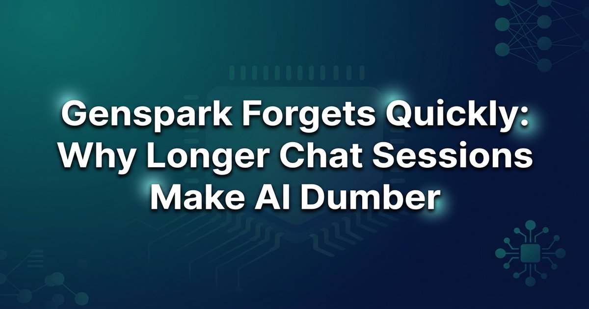 Why Genspark Gets 'Dumber' the Longer You Use the Chat Screen