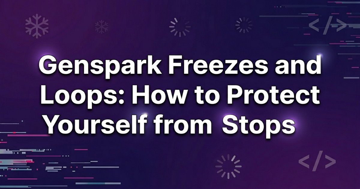 Genspark Freezes Mid-Work: What to Do When Chat Suddenly Stops