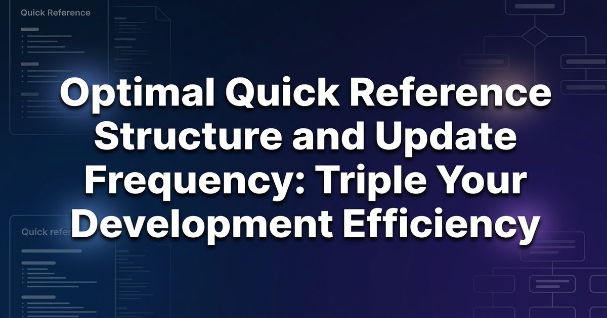 Quick Reference Structure for Genspark: Triple Your Dev Efficiency